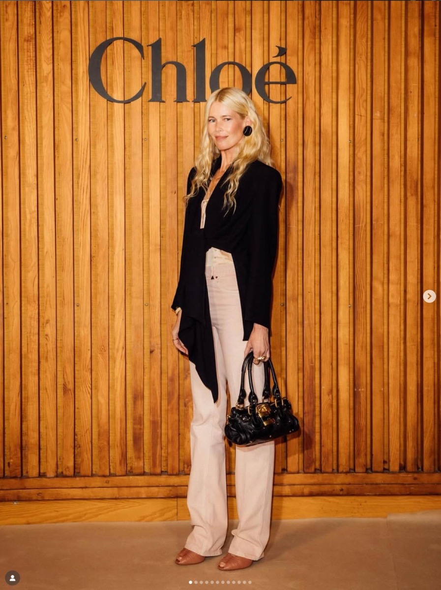 Lucie McCullin with Claudia Schiffer